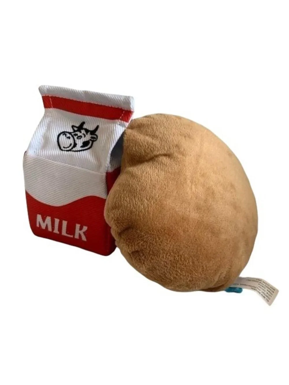 Bark Dog Chew toy Milk Coffee Set 2 Squeaker plush School Snack Pack Gift NWT